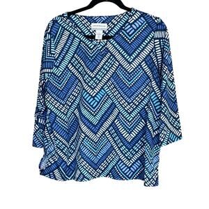 Women’s Alfred Dunmer 3/4 sleeve shirt sz PL